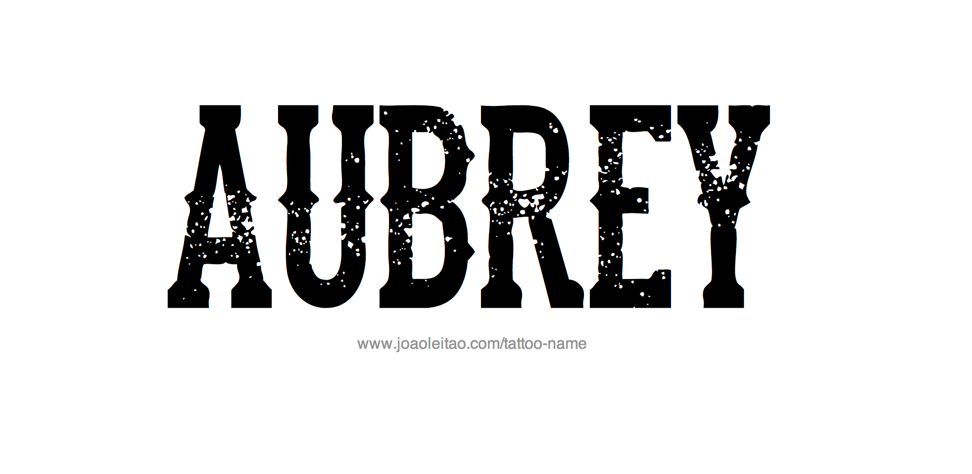 Aubrey Name Tattoo Designs